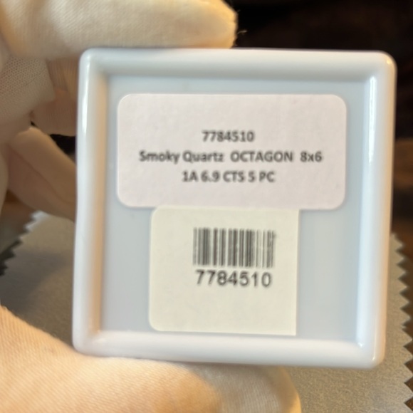 5 pc  Octagon 8x6 Smoky Quartz loose Gemstones set 6.9cts - Picture 3 of 5